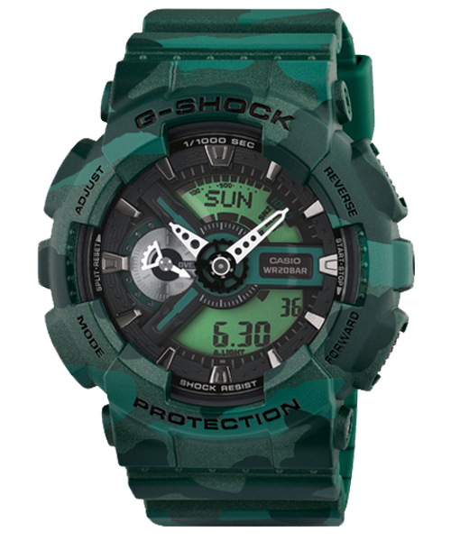 CASIO G-SHOCK นาฬิกา CASIO G-SHOCK รุ่น GA-110CM-3 ของแท้ประกันศูนย์ CMG 1ปี GA-110CM-3 นาฬิกาสีเขียว