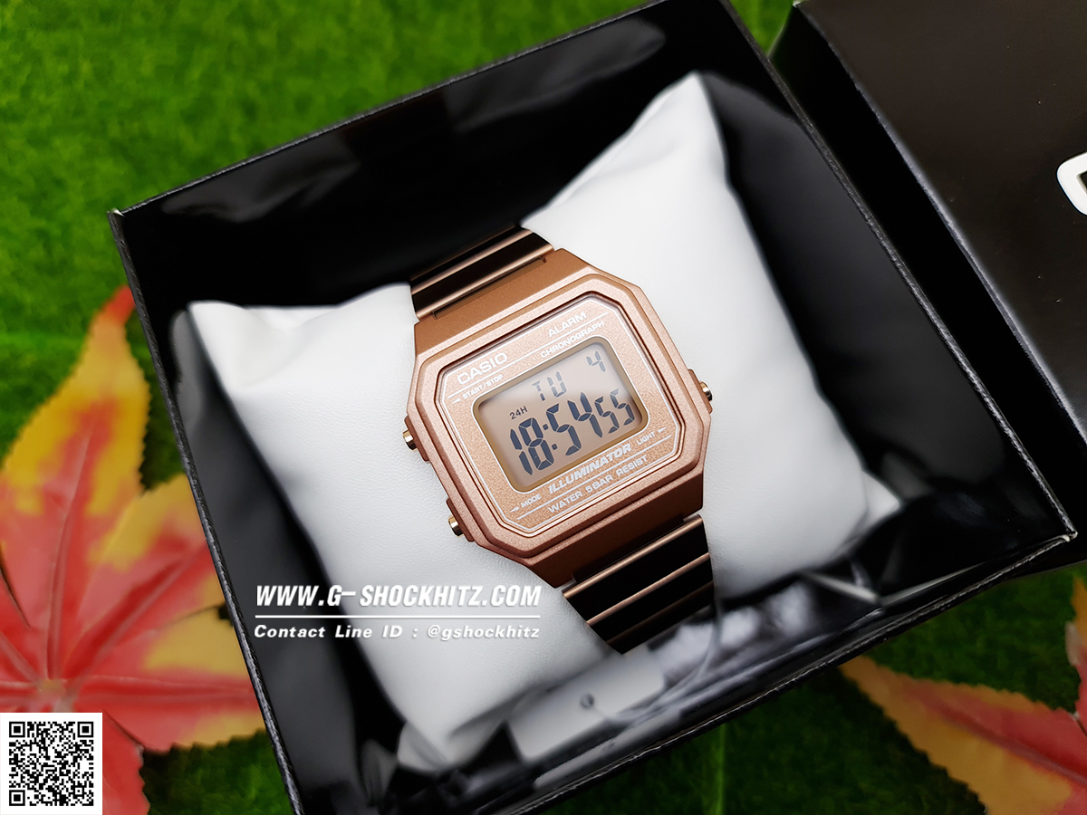 CASIO นาฬิกาคาสิโอ นาฬิกาข้อมือ นาฬิกากันน้ำ นาฬิกาของแท้ ประกันศูนย์ CMG 1 ปี รุ่น B650WC-5A นาฬิกาสีน้ำตาล