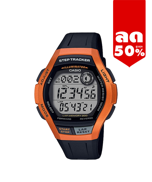 CASIO นาฬิกาคาสิโอ นาฬิกาข้อมือ นาฬิกากันน้ำ นาฬิกาของแท้ ประกันศูนย์ CMG 1 ปี รุ่น WS-2000H-4A นาฬิกาสีส้ม