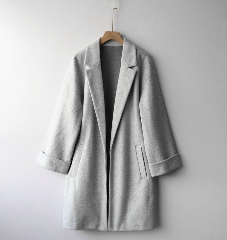 เสื้อโค้ท เสื้อโค้ทกันหนาว โค้ทวูล tailored knit coat สีเบจ แบรนด์ STRADIVARIUS สำเนา สำเนา