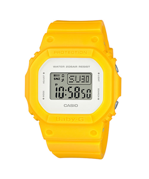 CASIO BABY-G นาฬิกาข้อมือ นาฬิกากันน้ำ นาฬิกาของแท้ ประกันศูนย์ CMG 1 ปี รุ่น BGD-560CU-9D นาฬิกาสีเหลือง