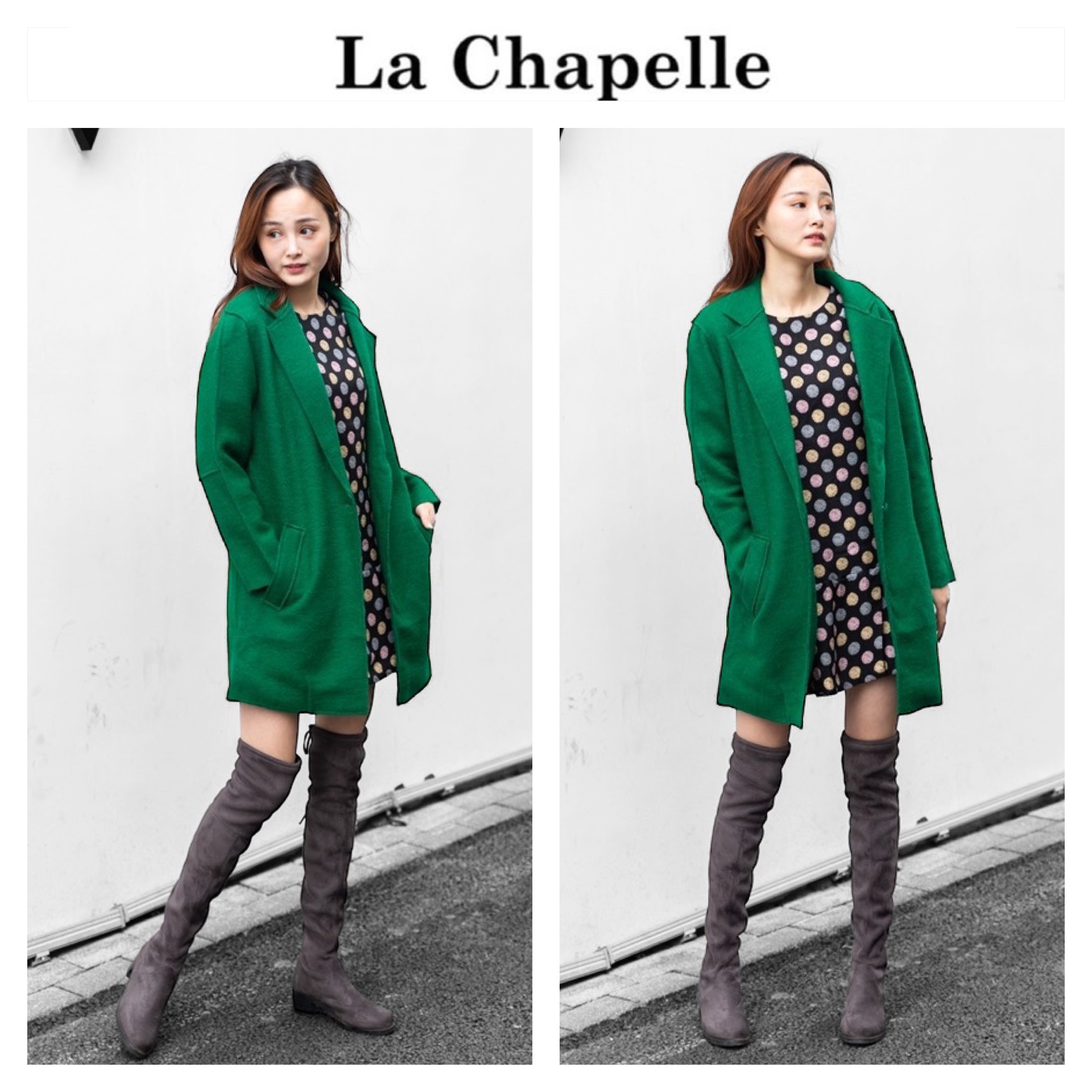 เสื้อโค้ท peacoat เสื้อโค้ทเฟอร์ โค้ทสีแแดง แบรนด์ La chapelle