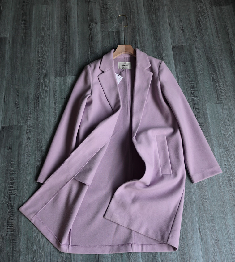 เสื้อโค้ท เสื้อโค้ทกันหนาว โค้ทวูล tailored knot coat สีเบจ แบรนด์ STRADIVARIUS สำเนา