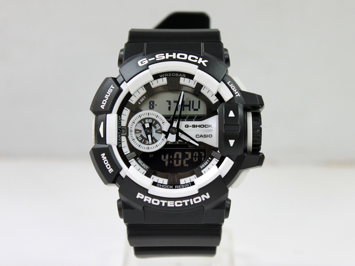 CASIO G-SHOCK นาฬิกาข้อมือ นาฬิกากันน้ำ นาฬิกาของแท้ ประกันศูนย์ CMG 1 ปี รุ่น GA-400-1A นาฬิกาสีดำ