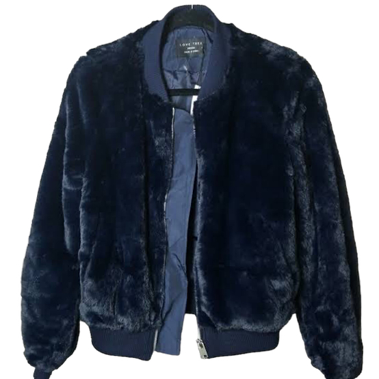 เสื้อเฟอร์กันหนาว หมวกฮู้ด เสื้อขน (FLUFFY COAT) แบรนด์ LOVE TREE