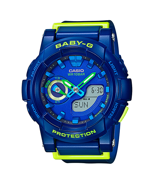 CASIO BABY-G นาฬิกาข้อมือ นาฬิกากันน้ำ นาฬิกาของแท้ ประกันศูนย์ CMG 1 ปี รุ่น BGA-185FS-2A นาฬิกาสีน้ำเงิน