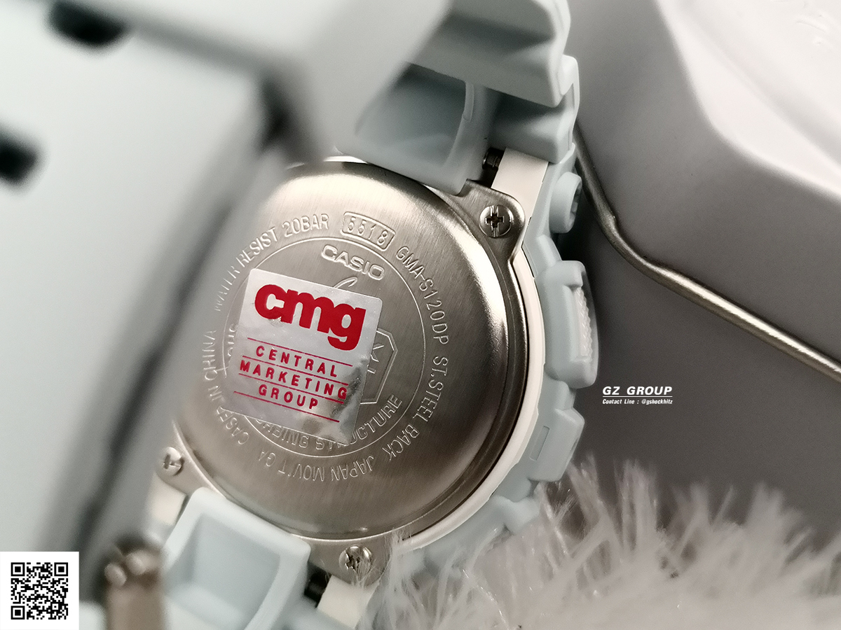 CASIO G-SHOCK นาฬิกาข้อมือ นาฬิกากันน้ำ นาฬิกาของแท้ ประกันศูนย์ CMG 1 ปี รุ่น GMA-S120DP-2A นาฬิกาสีฟ้้้า