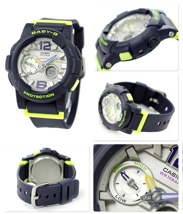 CASIO BABY-G นาฬิกาข้อมือ นาฬิกากันน้ำ นาฬิกาของแท้ ประกันศูนย์ CMG 1 ปี รุ่น BGA-180-2B นาฬิกาสีดำ
