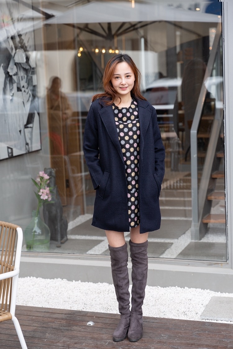 เสื้อโค้ท peacoat เสื้อโค้ทเฟอร์ โค้ทสีแแดง แบรนด์ La chapelle
