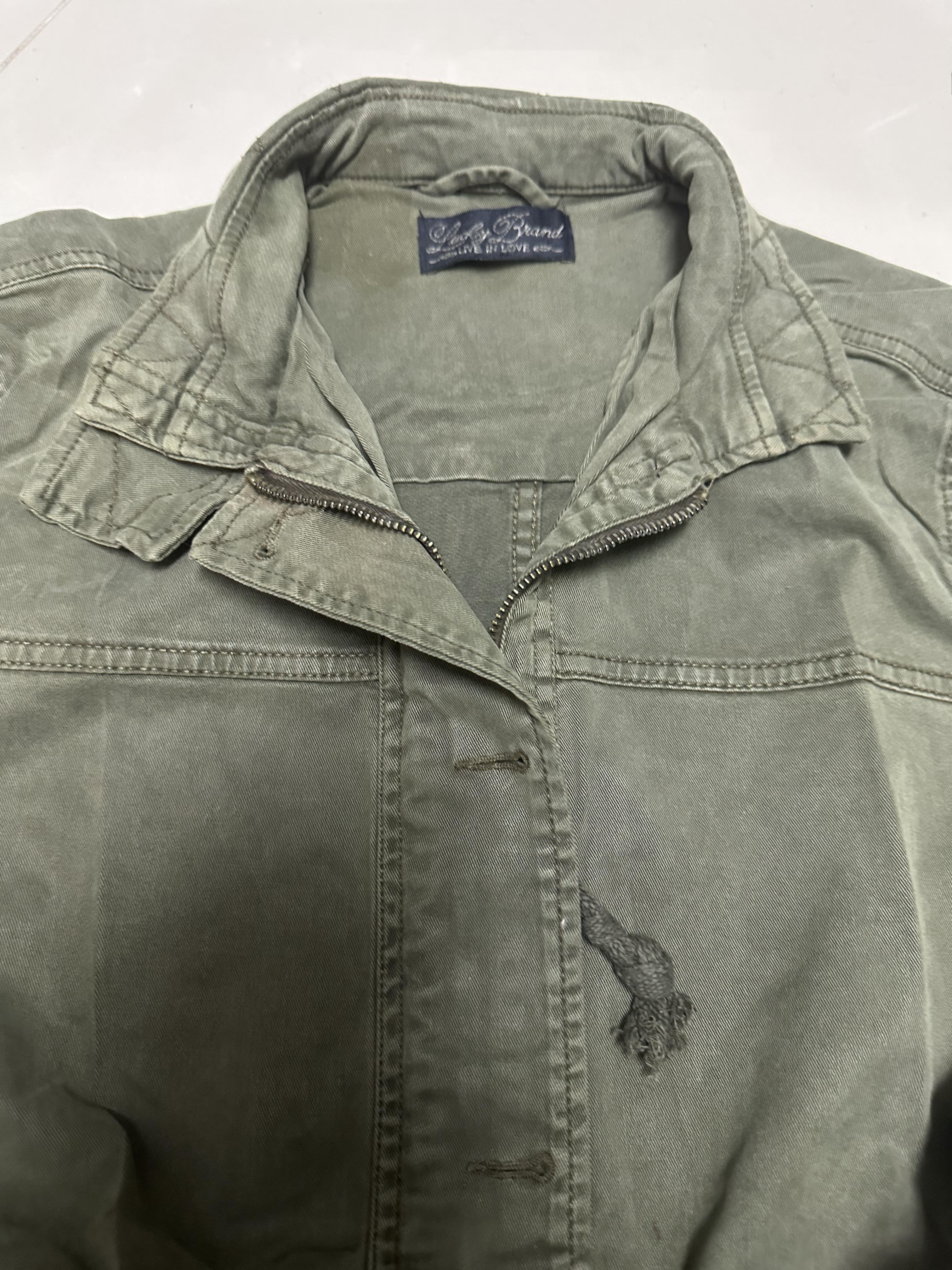 LUCKY BRAND เสื้อนอกเขียวทหาร เสื้อแจ็คเก็ต แนวทหาร แพทเทิน Lucky brandสวย เท่ห์ มาก แบรนด์ In extenso สำเนา เขียว