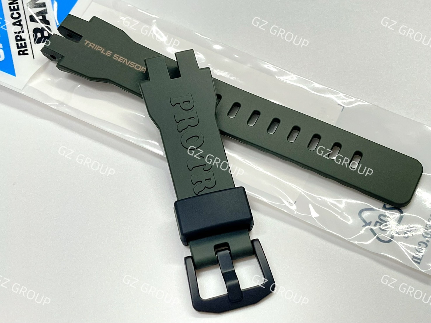 CASIO GENUINE FACTORY CASIO REPLACEMENT อะไหล่นาฬิกา PROTREK รุ่น PRW-3100Y-3 กรอบสายสีเขียว