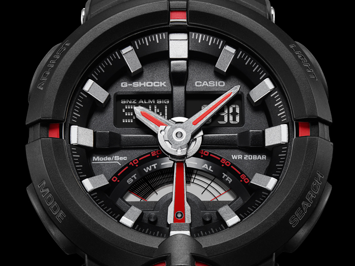 CASIO G-SHOCK นาฬิกาข้อมือ นาฬิกากันน้ำ นาฬิกาของแท้ ประกันศูนย์ CMG 1 ปี รุ่น GA-500-1A4 นาฬิกาสีดำ