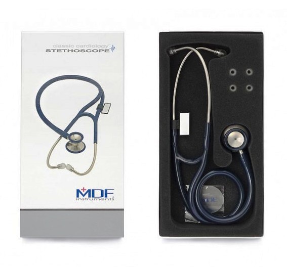 หูฟังแพทย์ STETHOSCOPE ยี่ห้อ MDF รุ่น 79710 CLASSIC CARDIOLOGY ROYAL BLUEสำหรับผู้ใหญ่ ผลิตภัณฑ์ประเทศอเมริกา