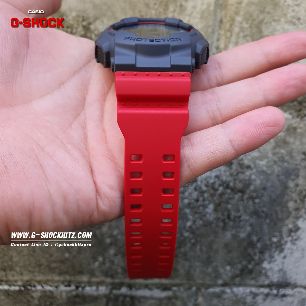 CASIO G-SHOCK นาฬิกาข้อมือ นาฬิกากันน้ำ นาฬิกาของแท้ ประกันศูนย์ CMG 1 ปี รุ่น GA-140-4A นาฬิกาสีแดง