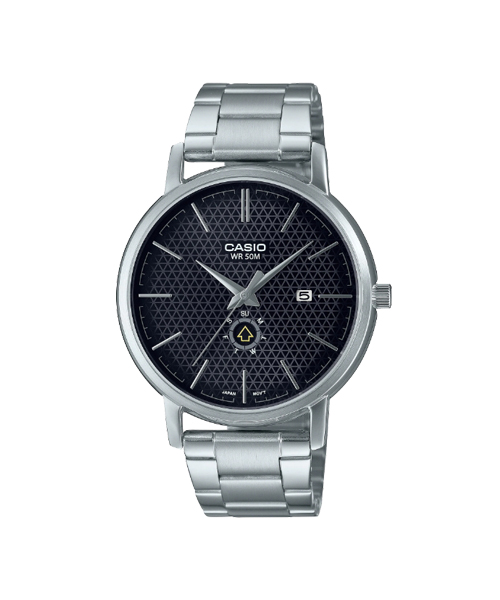 CASIO นาฬิกาคาสิโอ นาฬิกาข้อมือ นาฬิกากันน้ำ นาฬิกาของแท้ ประกันศูนย์ CMG 1 ปี รุ่น MTP-B125D-1A นาฬิกาสีเงิน