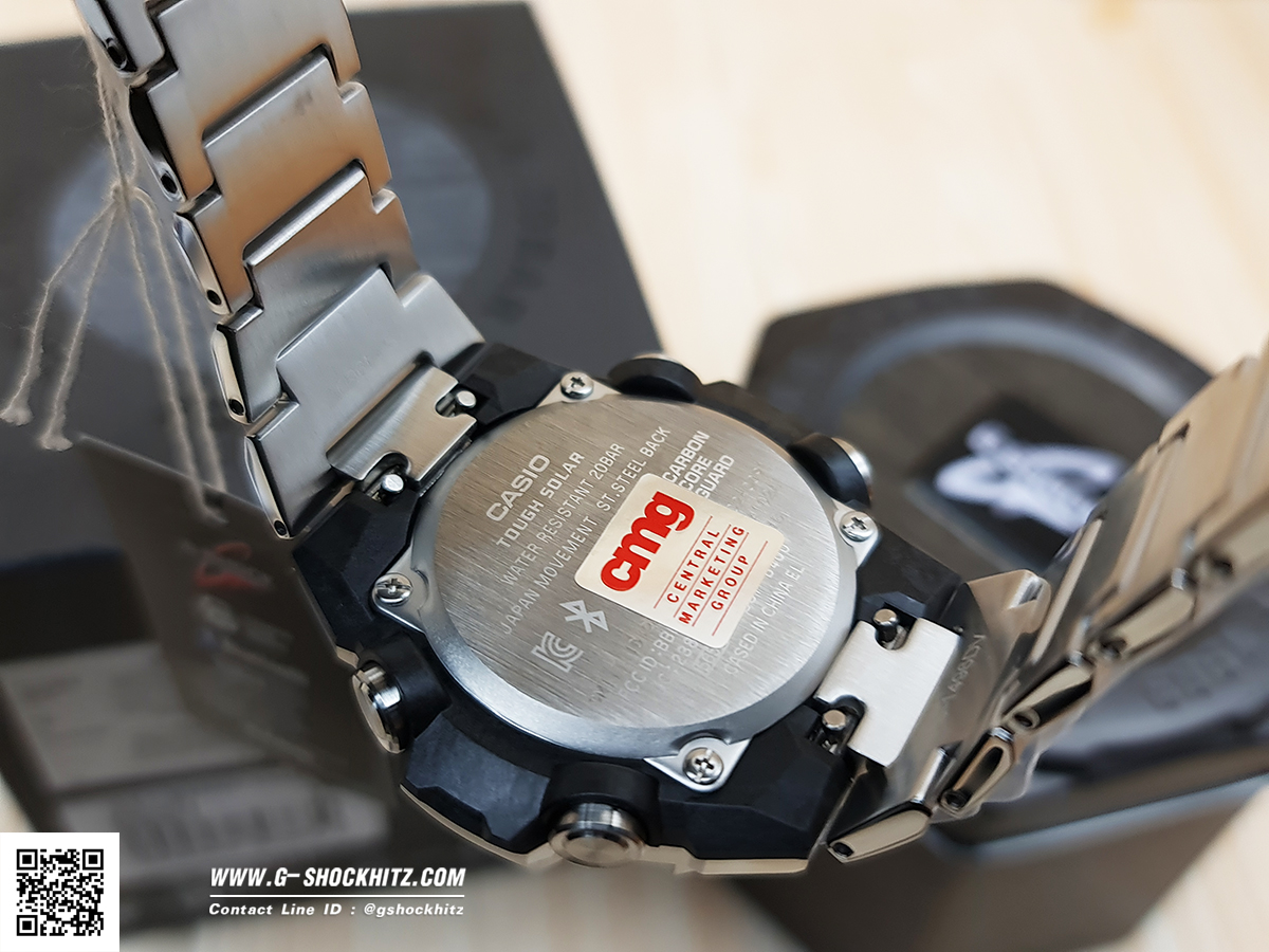 CASIO G-SHOCK นาฬิกาข้อมือ นาฬิกากันน้ำ นาฬิกาของแท้ ประกันศูนย์ CMG 1 ปี รุ่น GST-B400D-1A นาฬิกาสีเงิน