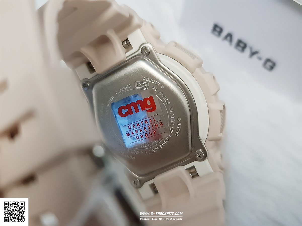 CASIO BABY-G นาฬิกาข้อมือ นาฬิกากันน้ำ นาฬิกาของแท้ ประกันศูนย์ CMG 1 ปี รุ่น BA-110XCP-4A นาฬิกาสีชมพู
