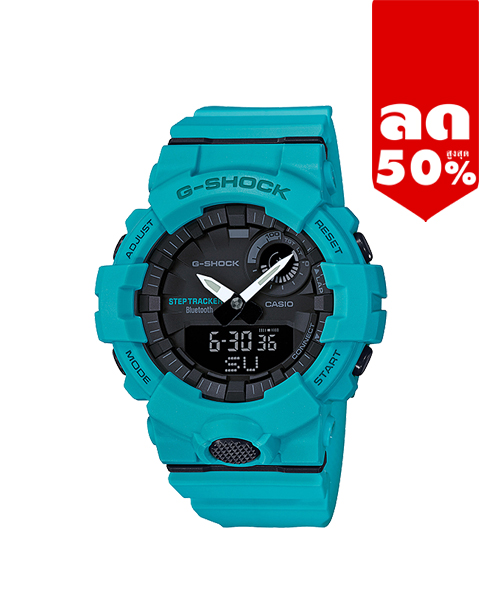 CASIO G-SHOCK นาฬิกาข้อมือ นาฬิกากันน้ำ นาฬิกาของแท้ ประกันศูนย์ CMG 1 ปี รุ่น GBA-800-2A2 นาฬิกาสีฟ้้า