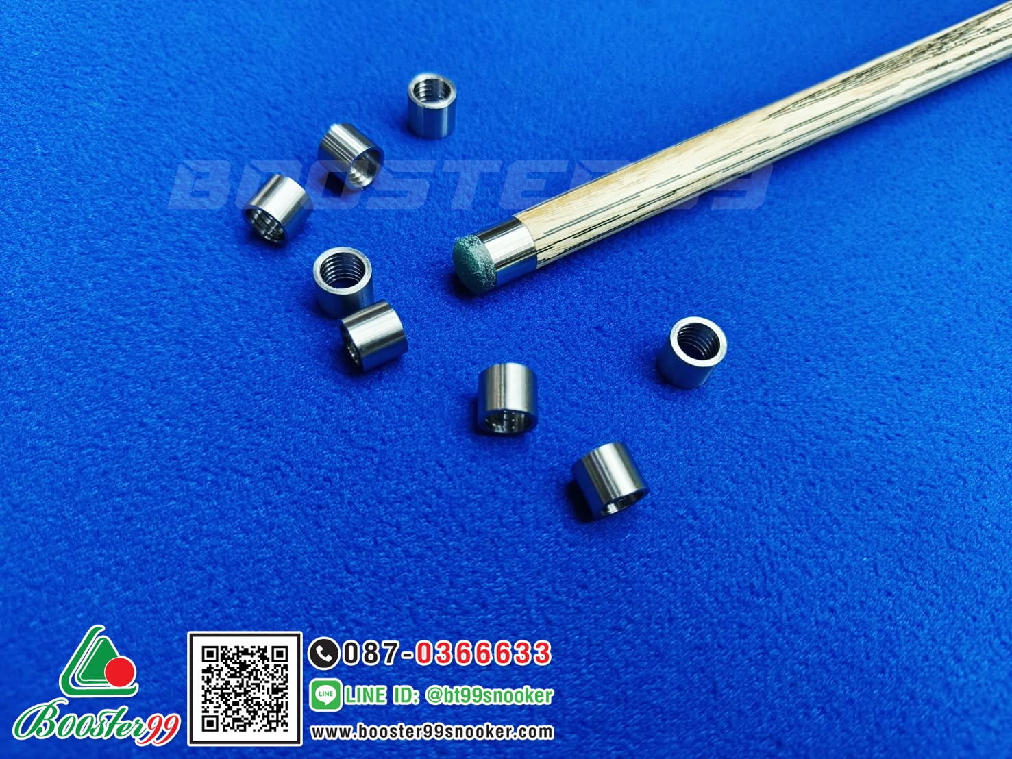 ปลอกหัว ไม้คิว สแตนเลส เกลียวใน (ราคา/1ชิ้น)