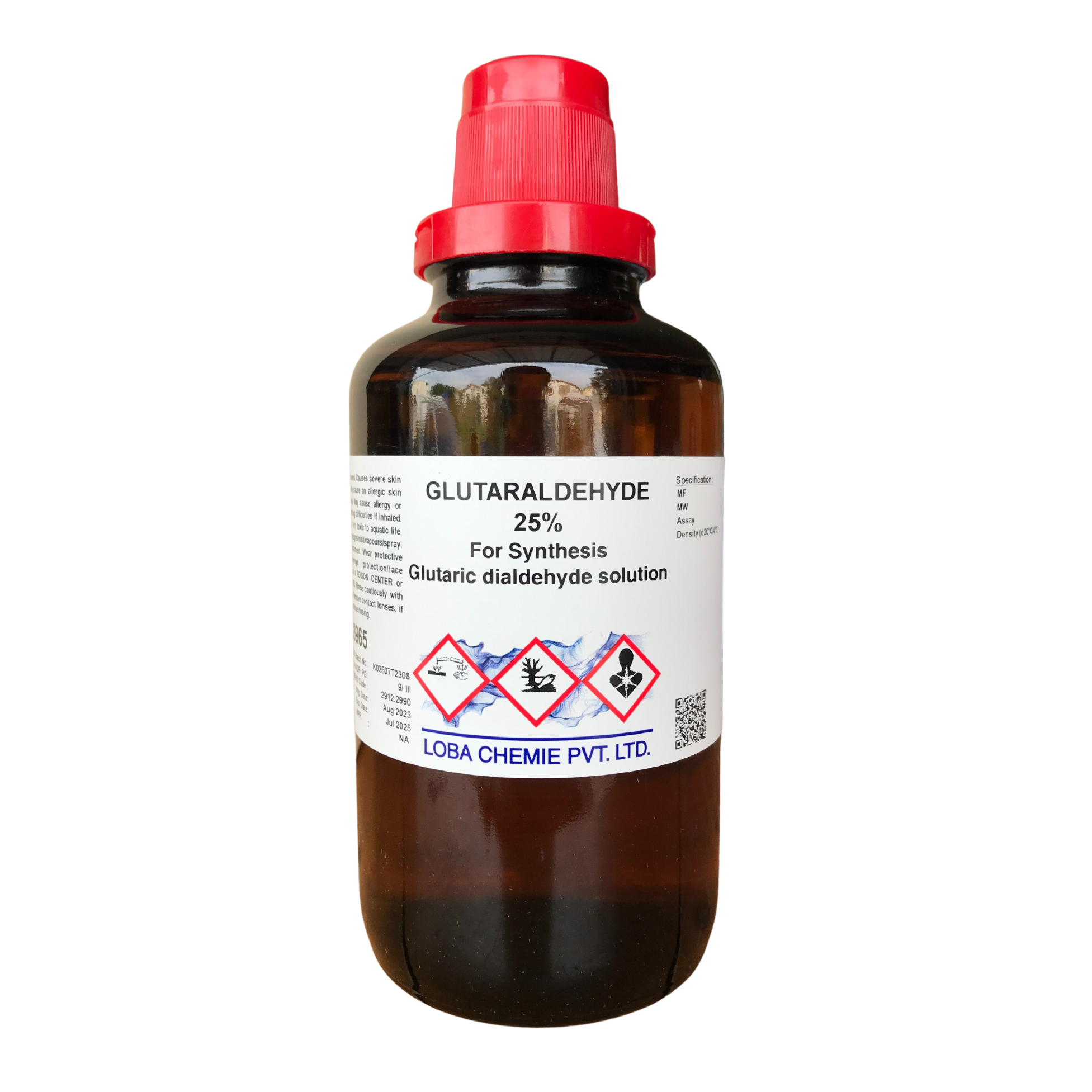 Glutaraldehyde 25%, For Synthesis 500 ml. Loba Chemie™