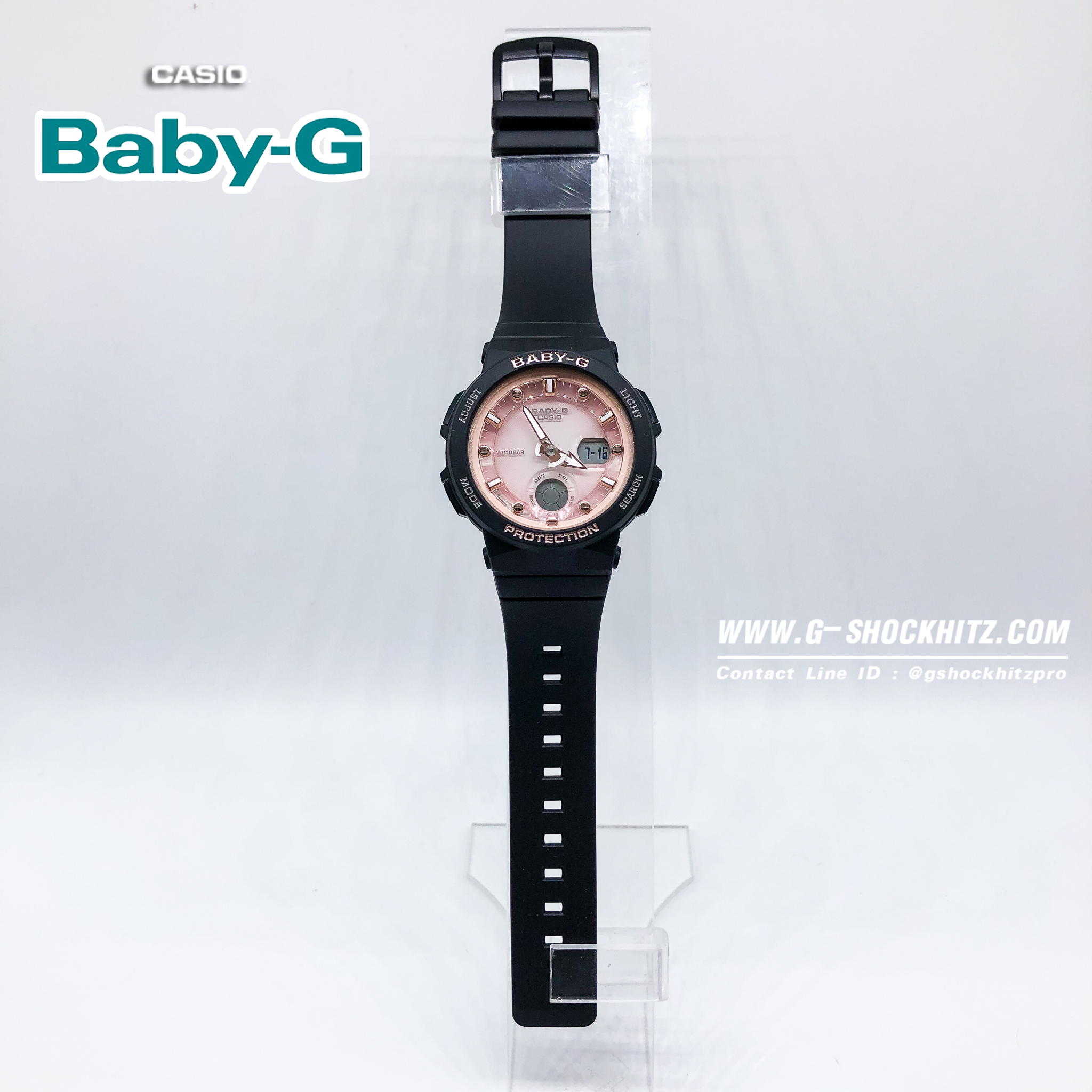 CASIO BABY-G นาฬิกาข้อมือ นาฬิกากันน้ำ นาฬิกาของแท้ ประกันศูนย์ CMG 1 ปี รุ่น BGA-250-1A3 นาฬิกาสีดำ