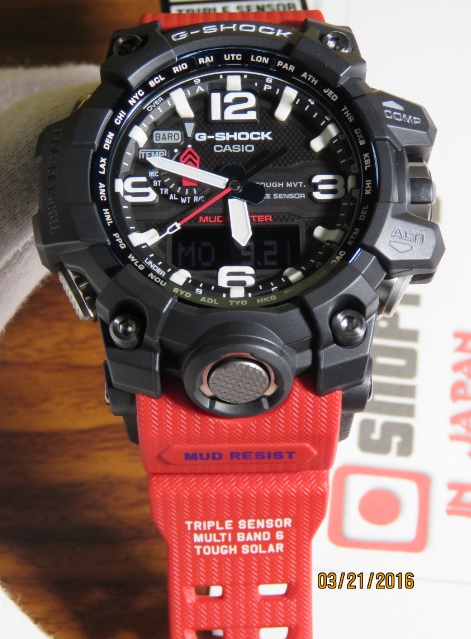 CASIO G-SHOCK นาฬิกาข้อมือ นาฬิกากันน้ำ นาฬิกาของแท้ ประกันศูนย์ CMG 1 ปี รุ่น GWG-1000RD-4A นาฬิกาสีแดง