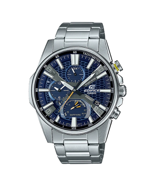 CASIO EDIFICE นาฬิกาข้อมือ นาฬิกากันน้ำ นาฬิกาของแท้ ประกันศูนย์ CMG 1 ปี รุ่น EQB-1200D-2A นาฬิกาสีเงิน