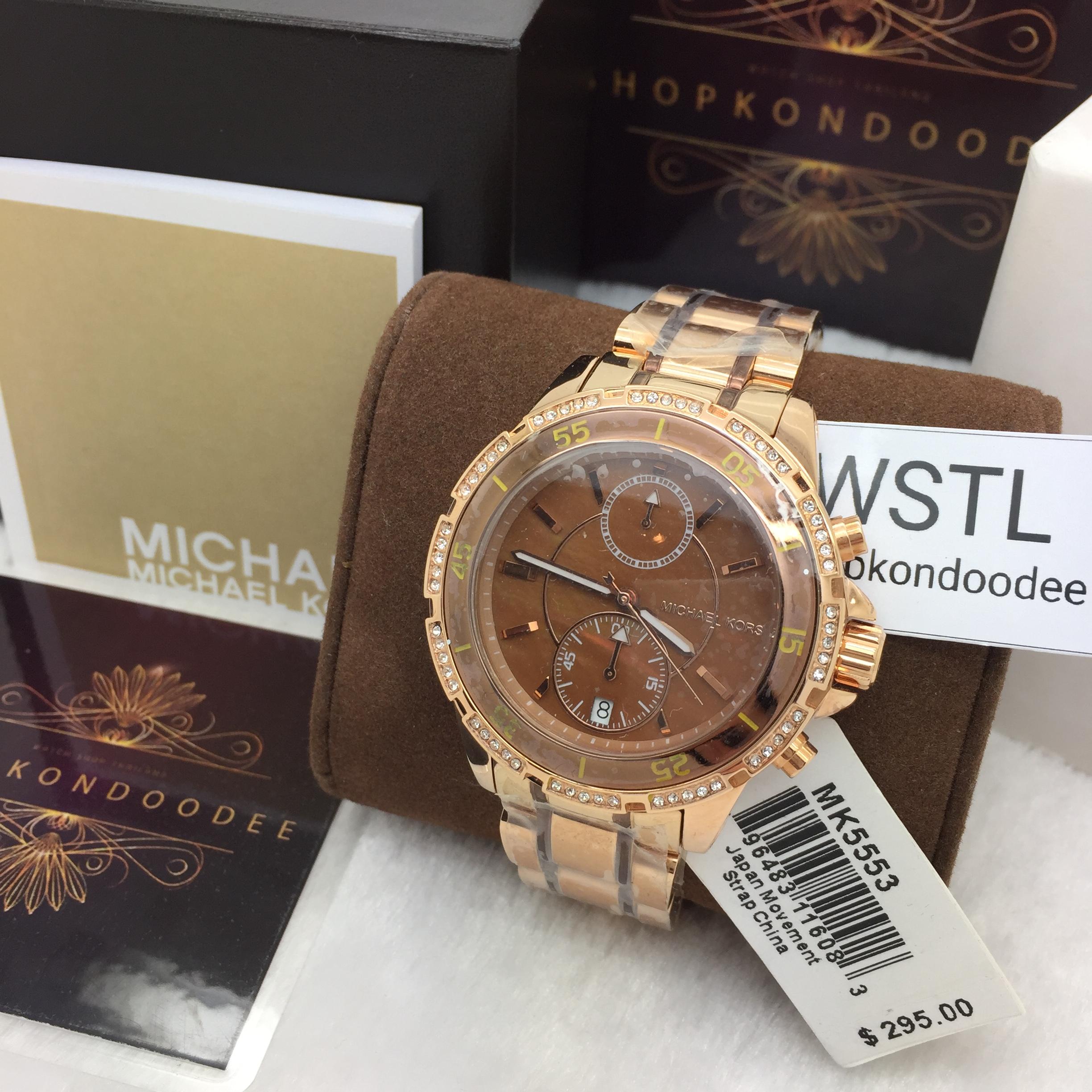 นาฬิกา Michael Kors MK5553 Rose Gold-Tone Glitz Garrett Watch