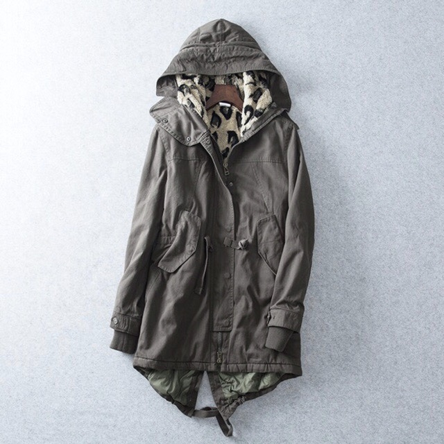 เสื้อโค้ท โค้ทฮูท กันหนาว เสื้อparka ฮูท กันหนาวสีเขียว งานสวย มากคะ Size S/M/L/2L/3L สำเนา สำเนา เขียว