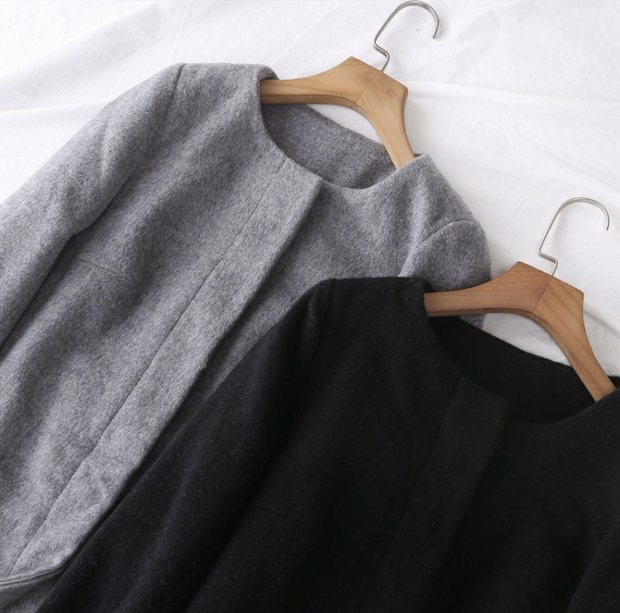เสื้อโค้ทวูล Trench coat เสื้อโค้ทวูล โค้ทสีดำ แบรนด์ C&A AMISU สำเนา สำเนา