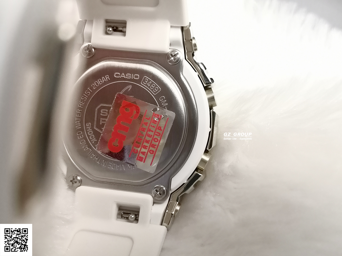 CASIO MID YEAR SALE G-SHOCK พร้อมส่ง นาฬิกาข้อมือ นาฬิกากันน้ำ นาฬิกาของแท้ ประกันศูนย์ CMG 1 ปี รุ่น GM-S5600G-7 นาฬิกาสีเงิน