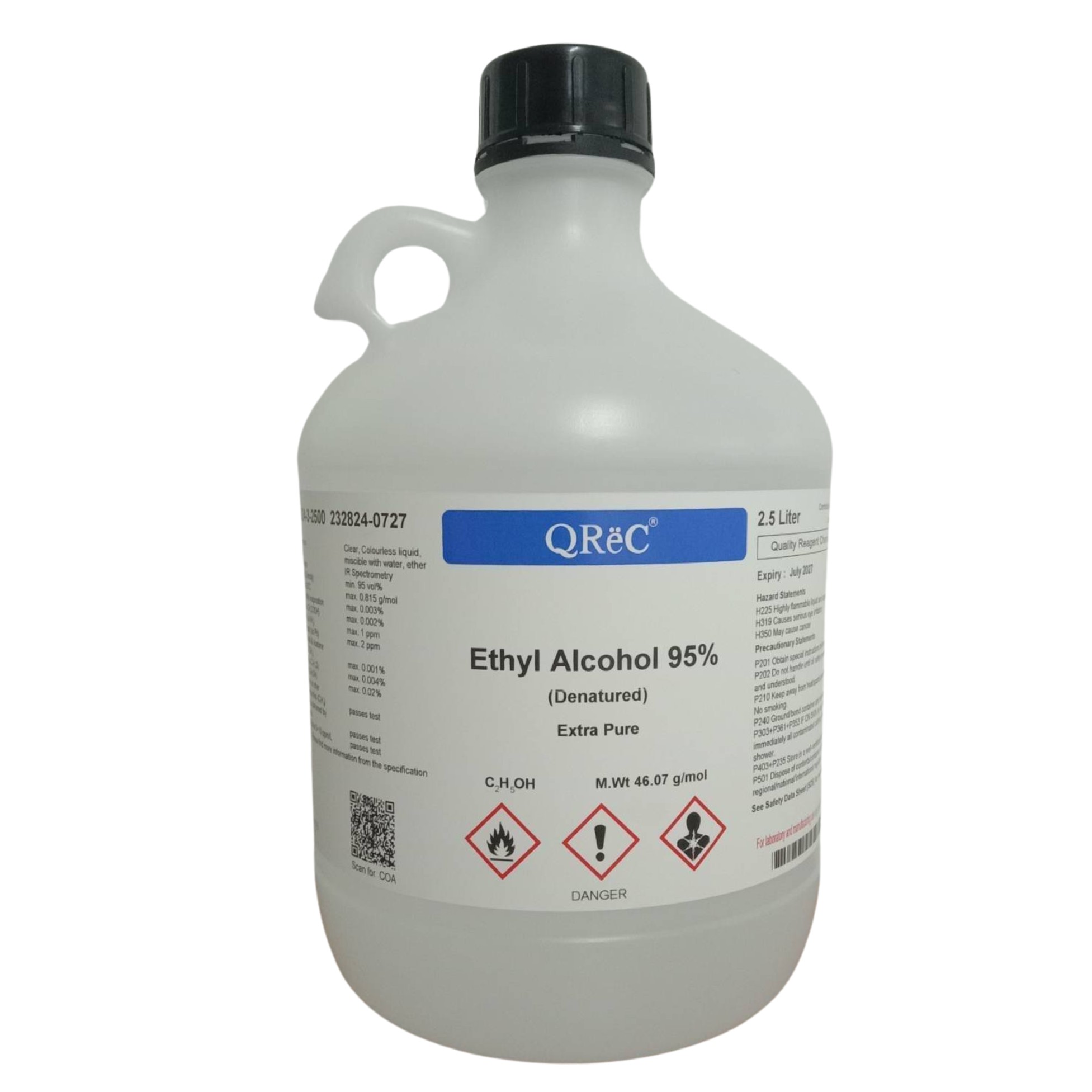 Ethyl Alcohol 95%, Extra Pure(PE) QReC™