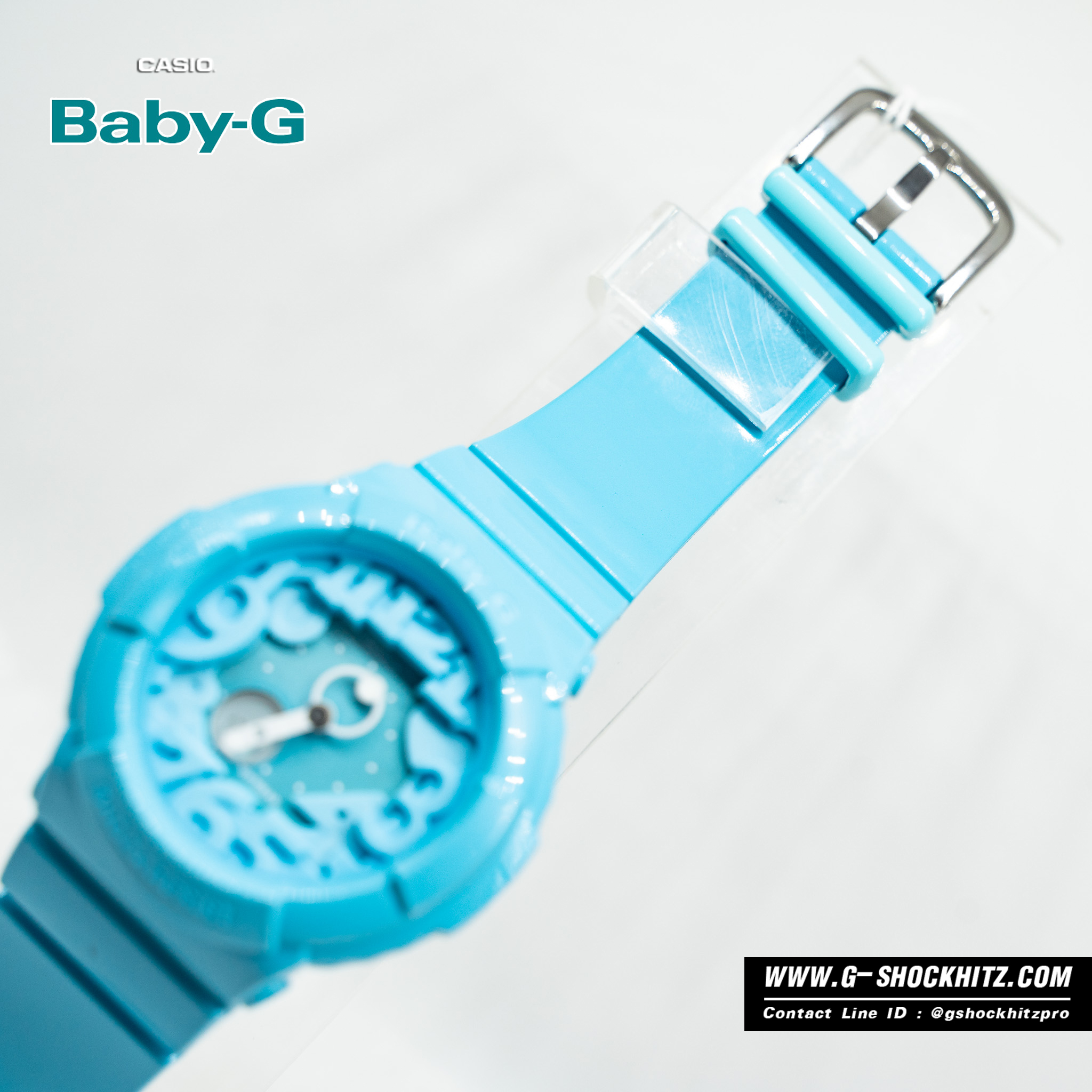 CASIO BABY-G นาฬิกาข้อมือ นาฬิกากันน้ำ นาฬิกาของแท้ ประกันศูนย์ CMG 1 ปี รุ่น BGA-130-2B นาฬิกาสีฟ้า
