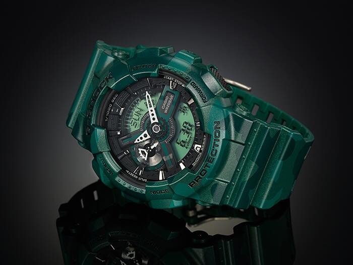 CASIO G-SHOCK นาฬิกา CASIO G-SHOCK รุ่น GA-110CM-3 ของแท้ประกันศูนย์ CMG 1ปี GA-110CM-3 นาฬิกาสีเขียว