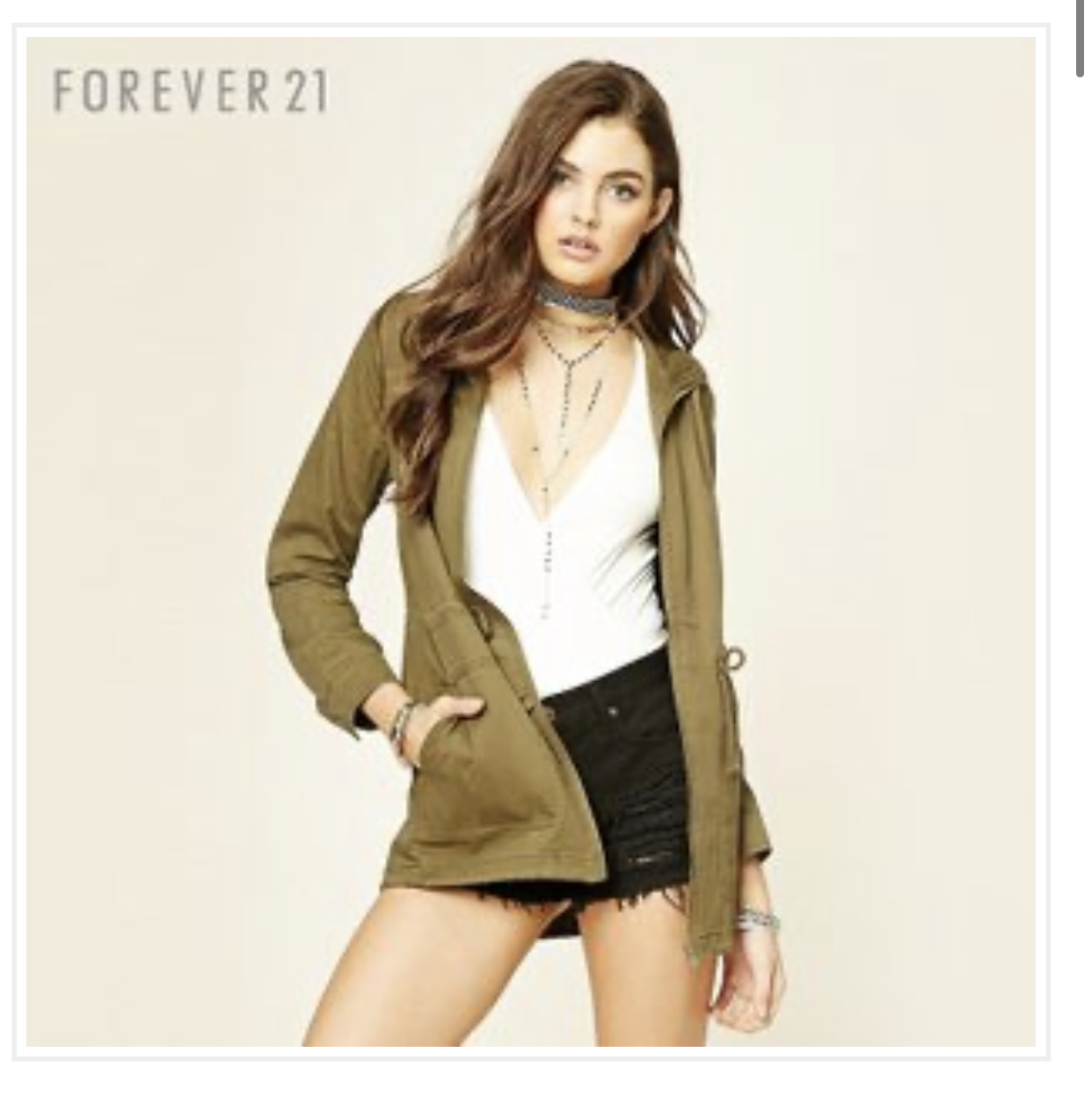 forever21 เสื้อทหาร เสื้อฮู้ดเขียวทหาร เสื้อนอกแนวทหาร FOREVER21 สวย เท่ห์มาก คะ Size M สำเนา สำเนา สำเนา เขียว