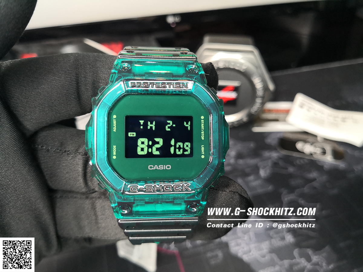 CASIO G-SHOCK นาฬิกาข้อมือ นาฬิกากันน้ำ นาฬิกาของแท้ ประกันศูนย์ CMG 1 ปี รุ่น DW-5600SB-3D นาฬิกาสีเขียว