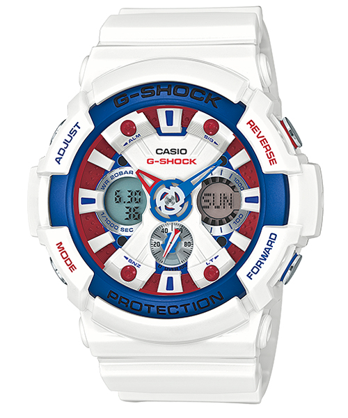 CASIO G-SHOCK นาฬิกาข้อมือ นาฬิกากันน้ำ นาฬิกาของแท้ ประกันศูนย์ CMG 1 ปี รุ่น GA-201TR-7A นาฬิกาสีขาว