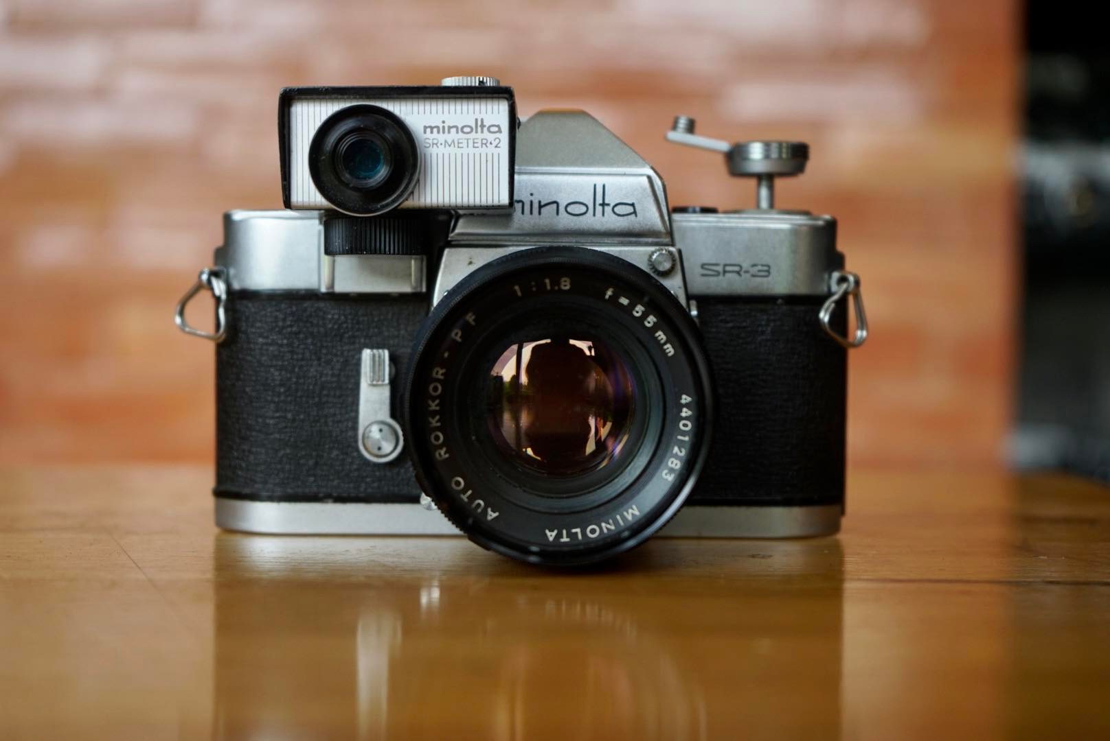 MINOLTA SR-3+MINOLTA AUTO ROKKOR-PF 55MM.F1.8+MINOLTA METER 2