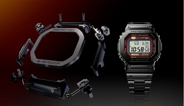 CASIO G-SHOCK นาฬิกาข้อมือ นาฬิกากันน้ำ นาฬิกาของแท้ ประกันศูนย์ CMG 1 ปี รุ่น MRG-B5000B-1 นาฬิกาสีดำ