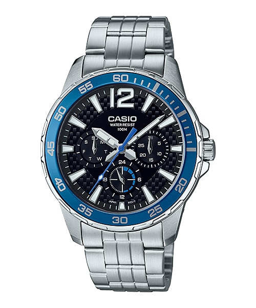 CASIO นาฬิกาคาสิโอ นาฬิกาข้อมือ นาฬิกากันน้ำ นาฬิกาของแท้ ประกันศูนย์ CMG 1 ปี รุ่น MTD-330D-1A2 นาฬิกาสีเงิน