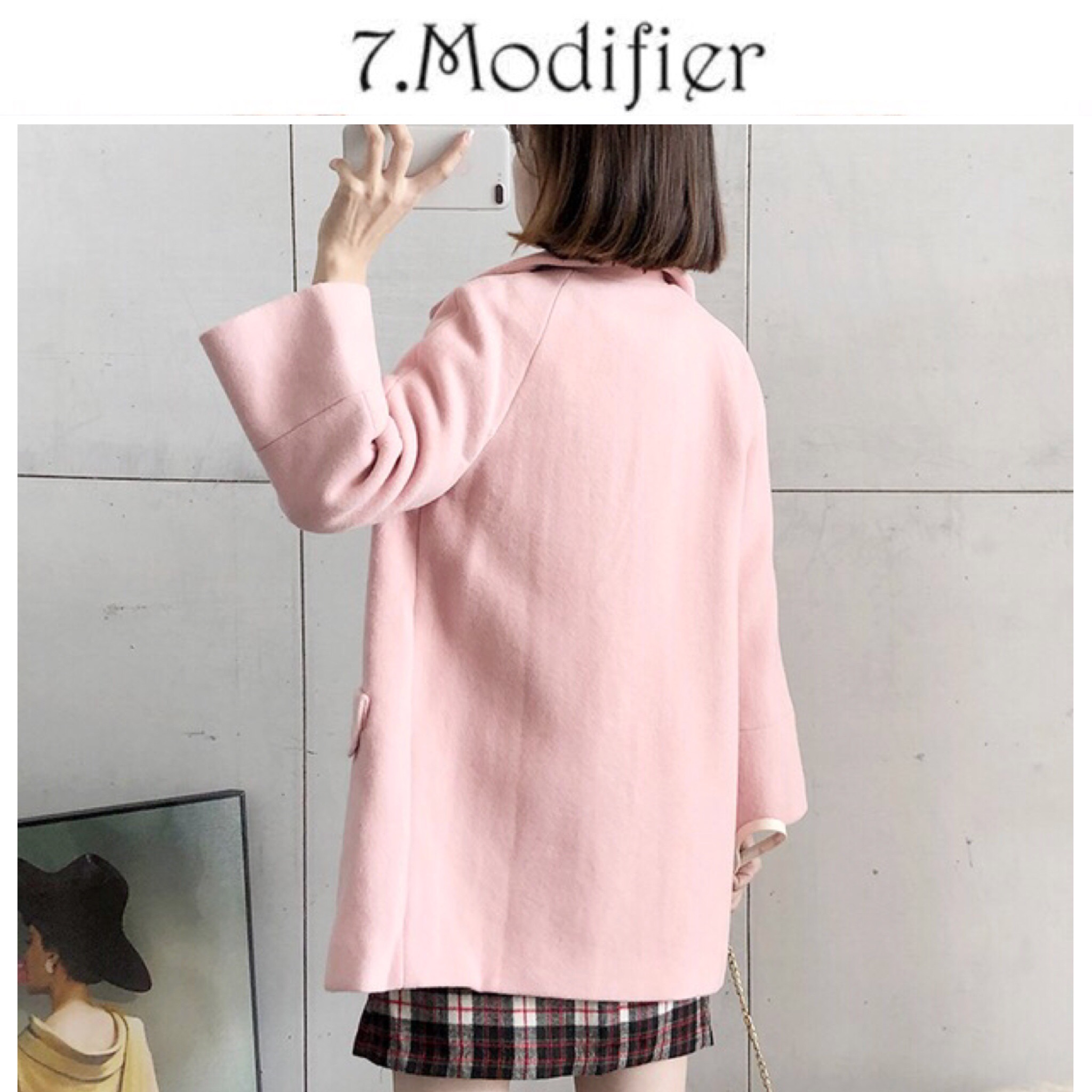 7.modifier โค้ท เสื้อกันหนาว คอปก สีชมพูพาสเทล แบรนด์ 7.Modifier (เลาะป้ายยี่ห้อ)ขนเนียนนุ่ม งานพรีเมี่ยมเกรดคะ•ขนเฟอร์ ถอดใส่ได้คะ•ขนเฟอร์ถอดใส่ได้คะ สำเนา สำเนา สำเนา ชมพูพาสเทล