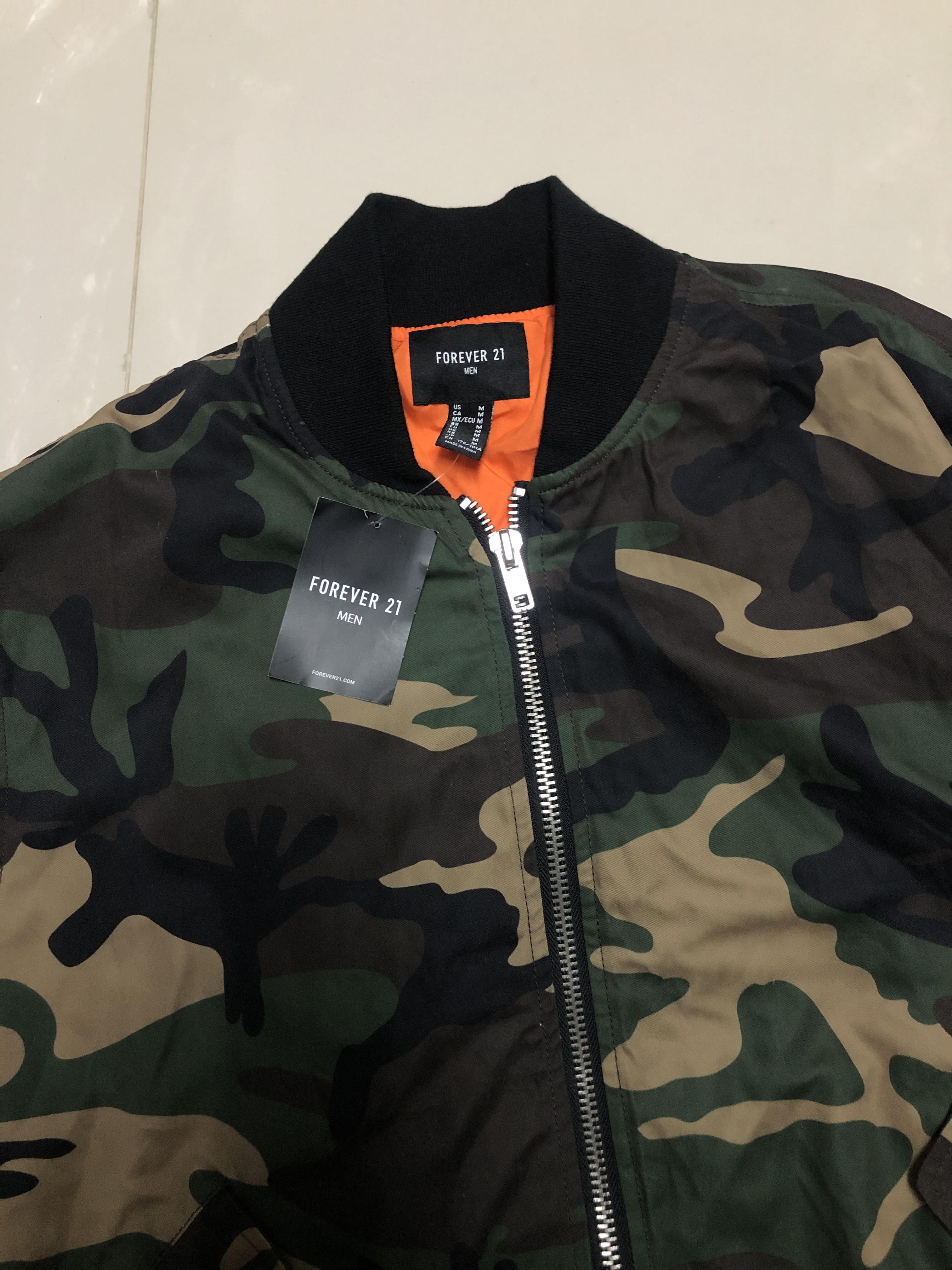 Forever21 เสื้อนอกลายพราง ทหาร เสื้อแจ็คเก็ตลายพราง เสื้อนอก แนวทหาร Forever21แพทเทินสวย เท่ห์ มาก คะ ลายพราง