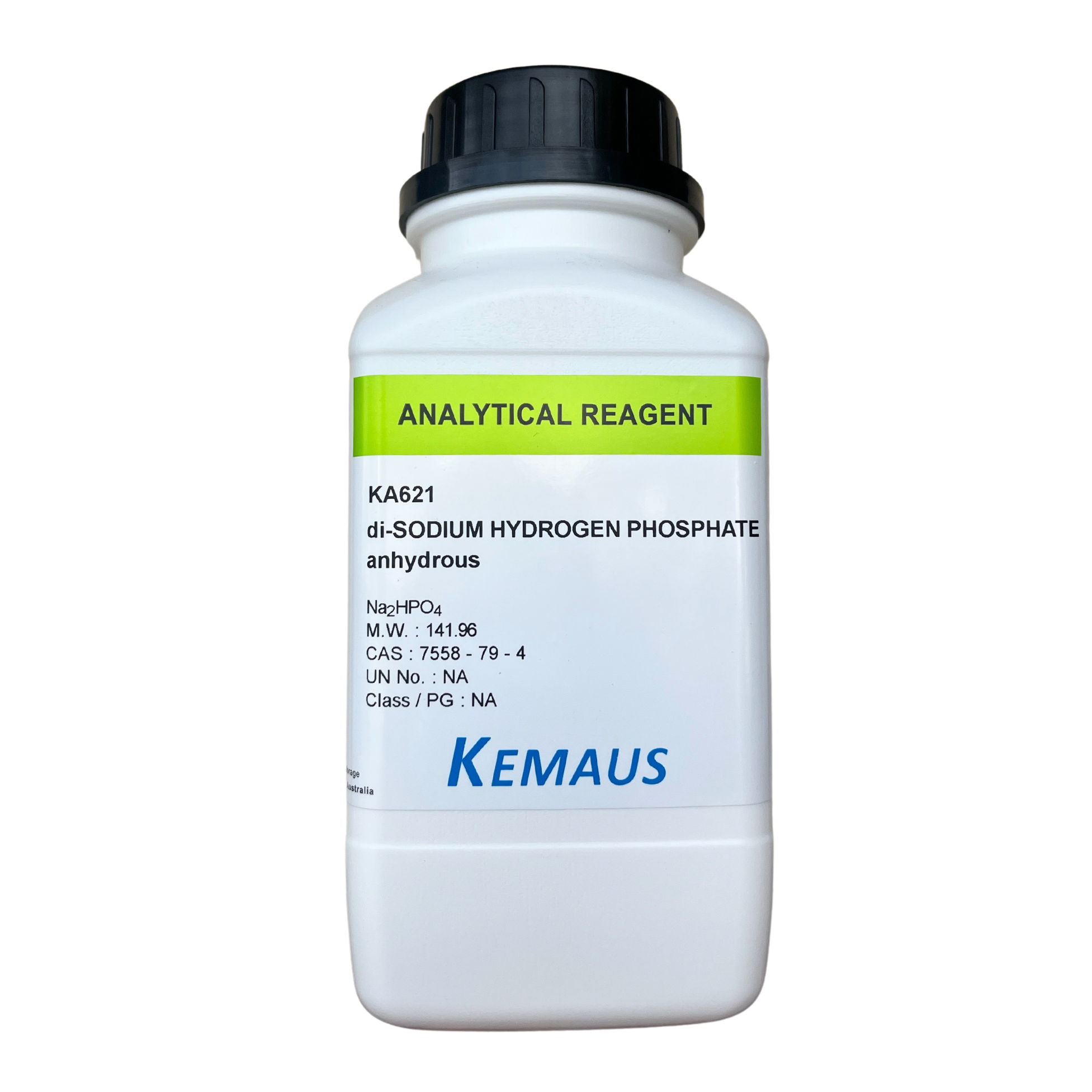 di-Sodium Hydrogen Phosphate Anhydrous, AR 500 g. KemAus™