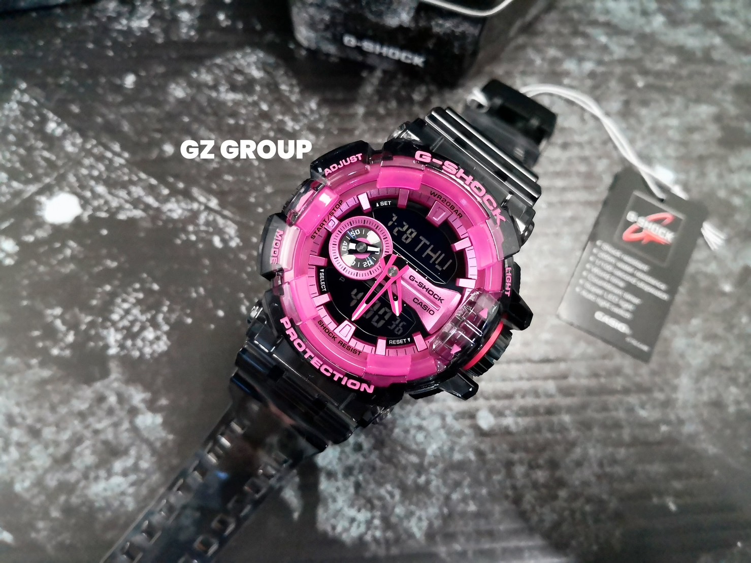 CASIO MID YEAR SALE G-SHOCK พร้อมส่ง นาฬิกาข้อมือ นาฬิกากันน้ำ นาฬิกาของแท้ ประกันศูนย์ CMG 1 ปี รุ่น GA-400SK-1A4 นาฬิกาสีใสดำ