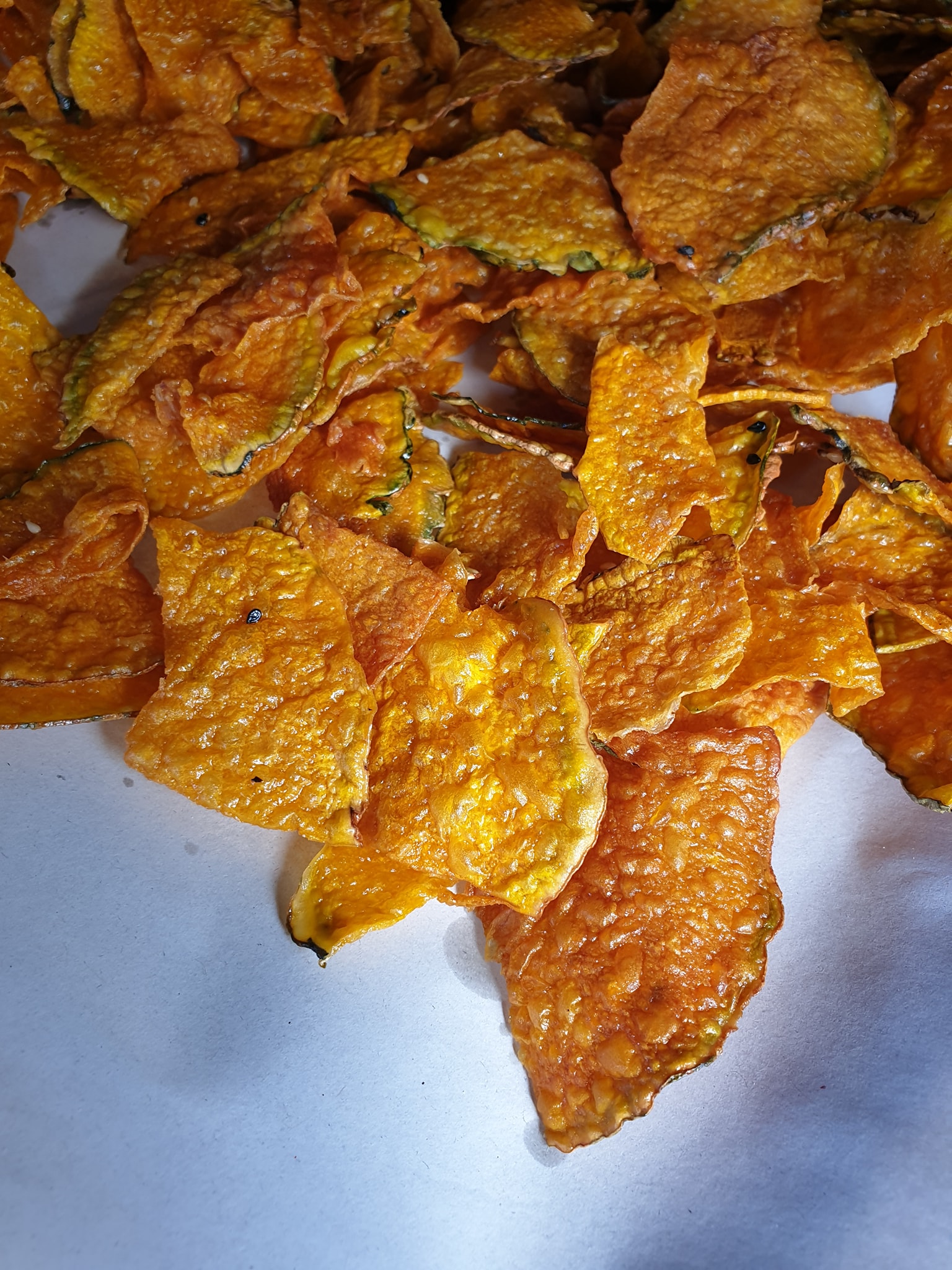 ฟักทอง ทอด อบ กรอบ หวานน้อย 150g.