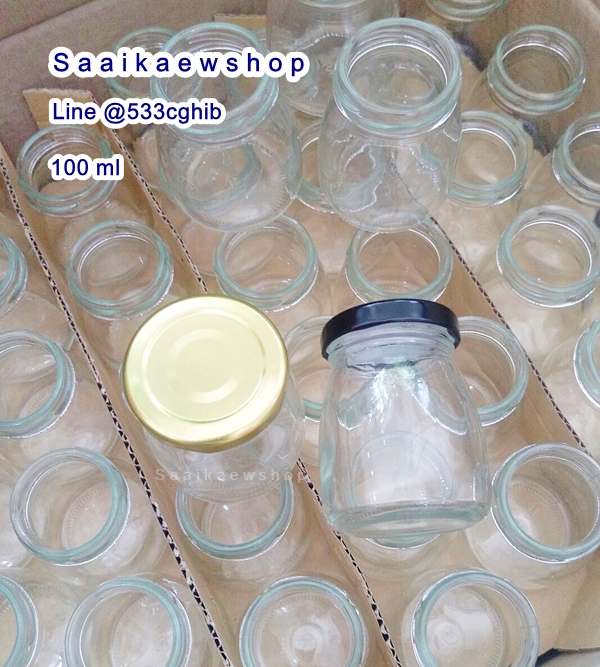 ขวดแก้วพุดดิ้ง 100 ml. สไตล์ ญี่ปุ่น