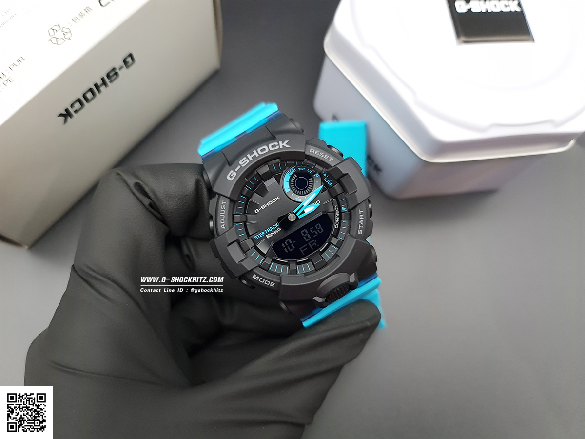 CASIO G-SHOCK นาฬิกาข้อมือ นาฬิกากันน้ำ นาฬิกาของแท้ ประกันศูนย์ CMG 1 ปี รุ่น GMA-B800SC-1A2 นาฬิกาสีฟ้า