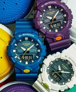 CASIO G-SHOCK นาฬิกาข้อมือ นาฬิกากันน้ำ นาฬิกาของแท้ ประกันศูนย์ CMG 1 ปี รุ่น GA-800SC-6A นาฬิกาสีม่วง