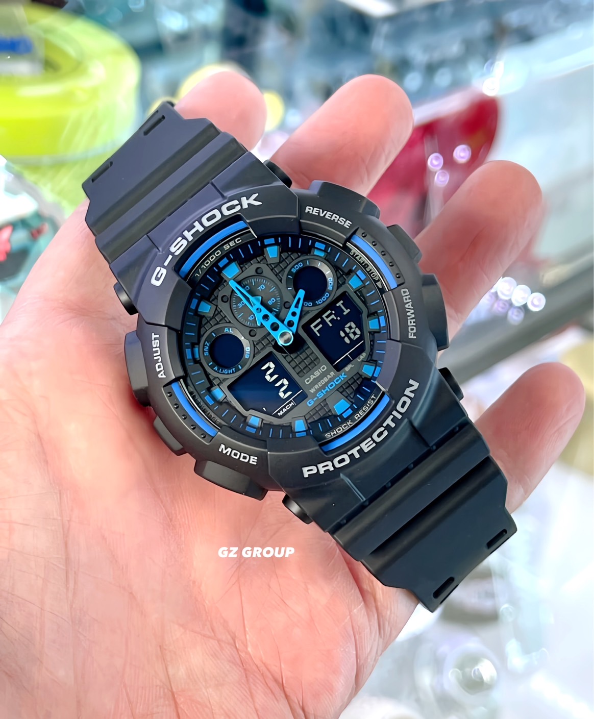 CASIO G-SHOCK นาฬิกาข้อมือ นาฬิกากันน้ำ นาฬิกาของแท้ ประกันศูนย์ CMG 1 ปี รุ่น GA-100-1A2 นาฬิกาสีดำ