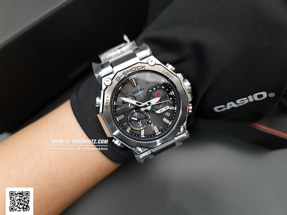 CASIO MID YEAR SALE G-SHOCK นาฬิกาข้อมือ นาฬิกากันน้ำ นาฬิกาของแท้ ประกันศูนย์ CMG 1 ปี รุ่น MTG-B2000D-1A นาฬิกาสีเงิน